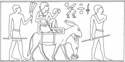 Thumbnail of 11.6. Tomb owner conveyed on donkeys, probably to inspect possessions